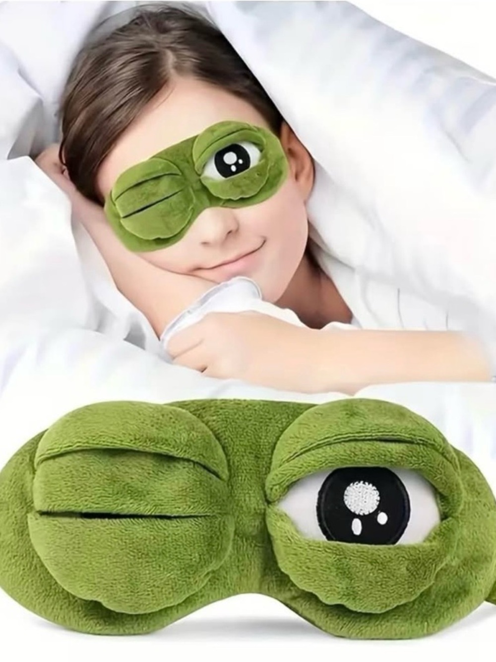 🐸 New! Funny Frog Soft Sleep Eye Mask Blindfold